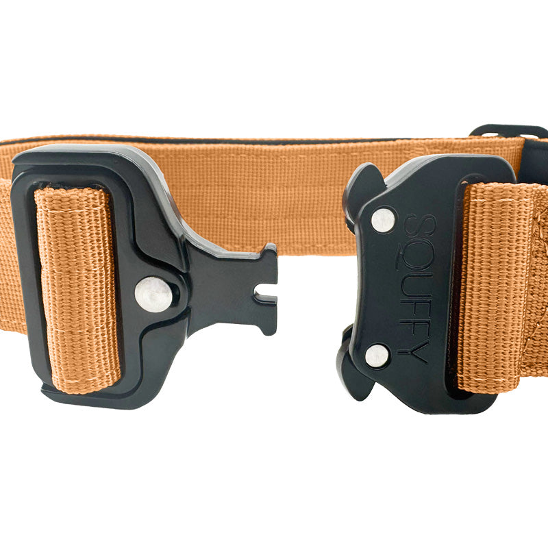 Tactische Hondenhalsband Honey Maze Cognac