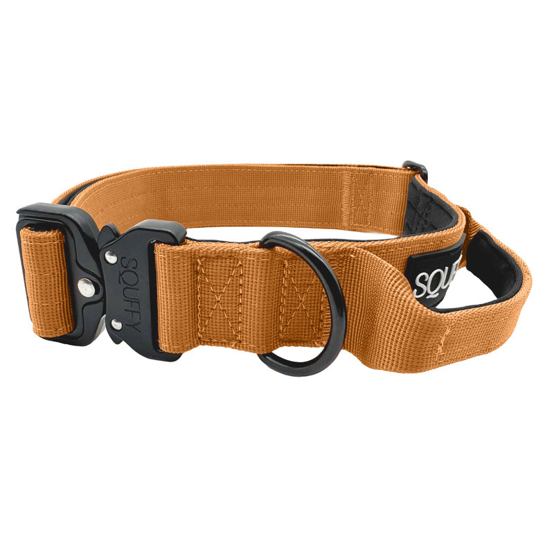 Tactische Hondenhalsband Honey Maze Cognac