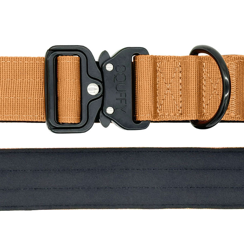 Tactische Hondenhalsband Honey Maze Cognac