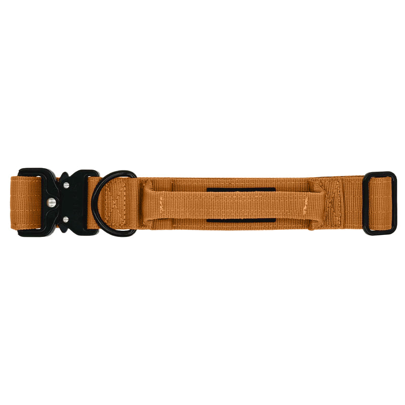 Tactische Hondenhalsband Honey Maze Cognac