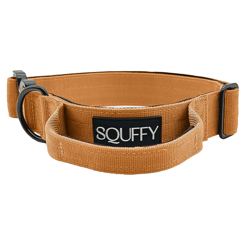 Tactische Hondenhalsband Honey Maze Cognac