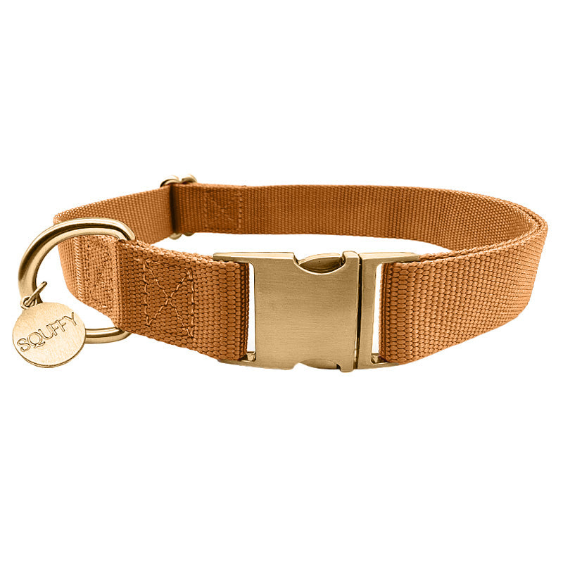 Klassieke Hondenhalsband Honey Drift Cognac