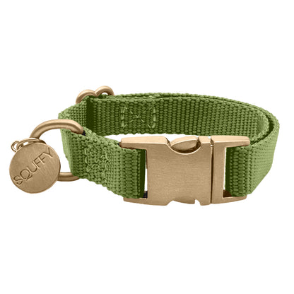 Puppyhalsband Moss Breeze Olijfgroen