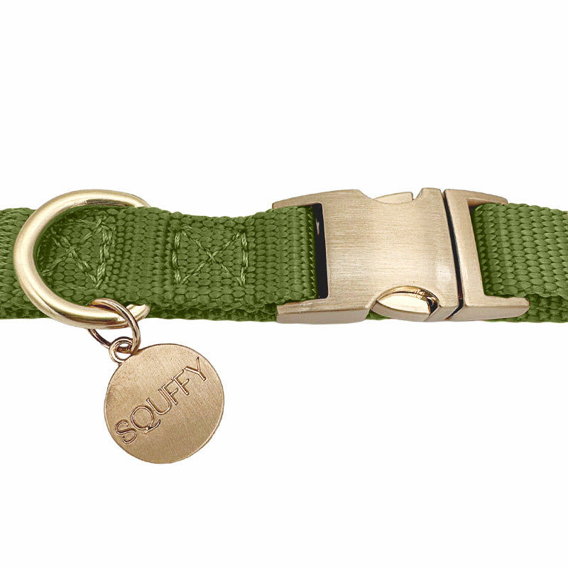 Puppyhalsband Moss Breeze Olijfgroen
