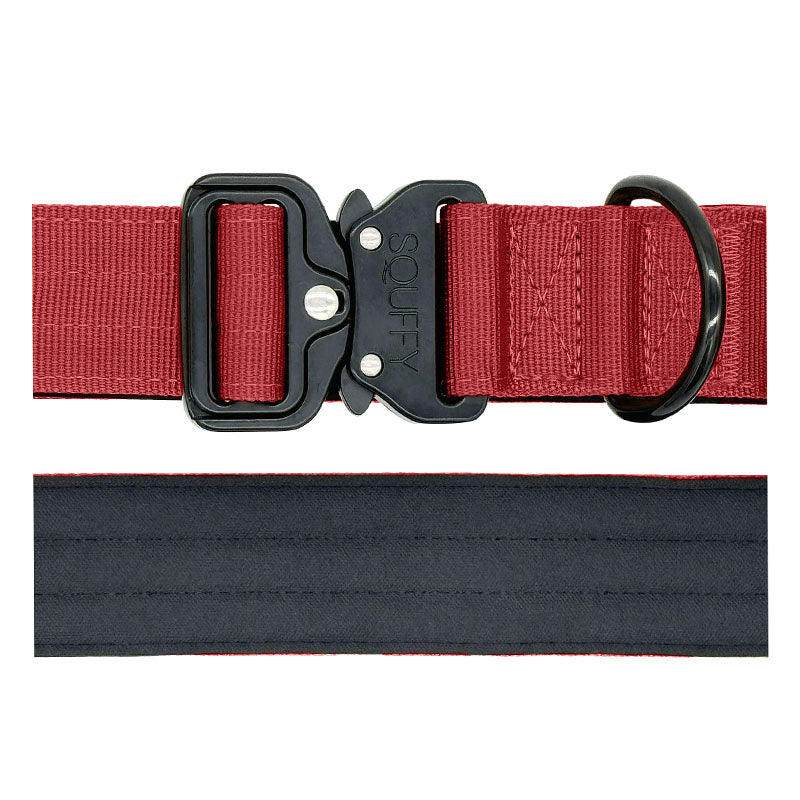 Tactische Hondenhalsband Ruby Vandal  Robijnrood
