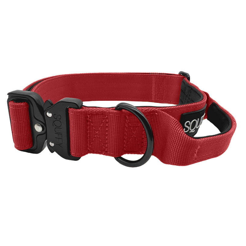 Tactische Hondenhalsband Ruby Vandal  Robijnrood