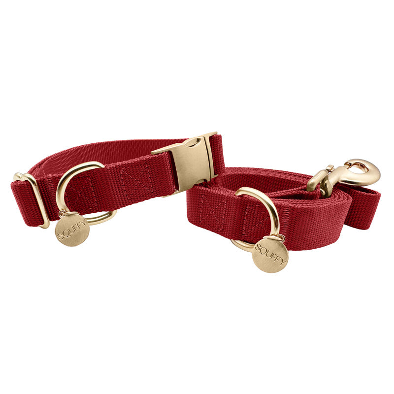 Klassieke Hondenhalsband Ruby Gale Robijnrood