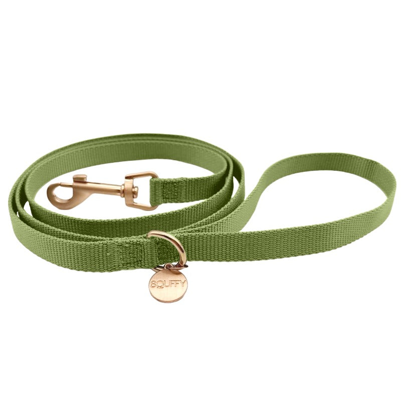 Klassieke Hondenriem Moss Breeze Olijfgroen